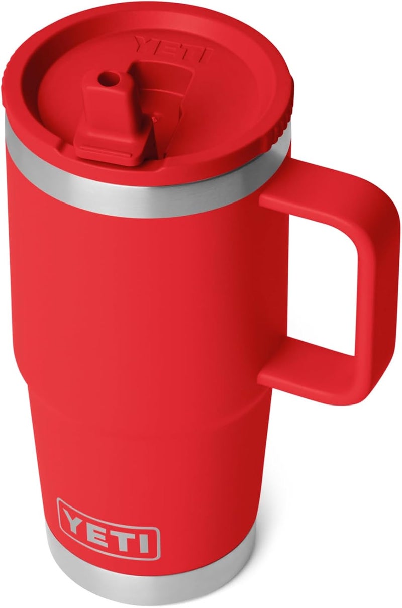 YETI Rambler 20 oz Travel Mug with Flip Straw Lid – Stainless Steel, Vacuum Insulated, Leakproof, Cup Holder Friendly - Image 4